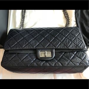 Chanel Dark Navy Blue Flag Bag